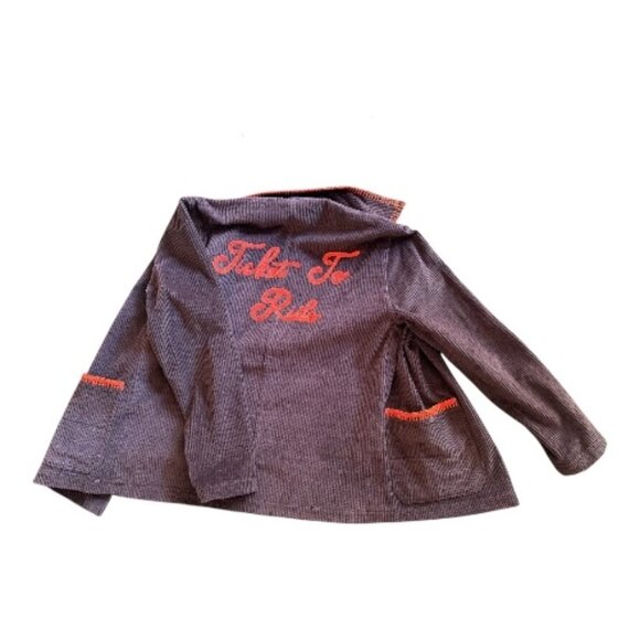 Custom Brown Lingua Franca Corduroy Jacket Beatles Ticket to Ride - Picture 2 of 3